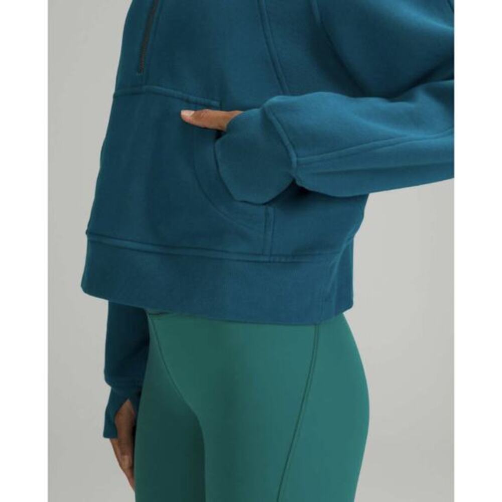 lululemon capri blue scuba cropped half zip XS/S - Picture 2 of 4